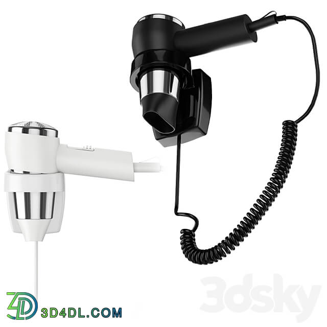 Hairdryer wall mounted ODF Household appliance 3D Models