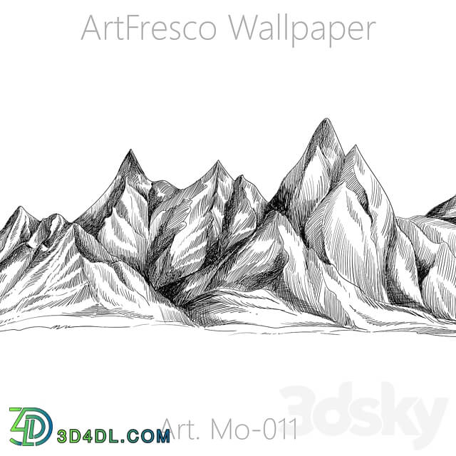 ArtFresco Wallpaper Designer seamless wallpaper Art. Mo 011OM 3D Models