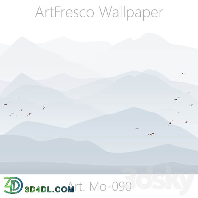 ArtFresco Wallpaper Designer seamless wallpaper Art. Mo 090OM 3D Models