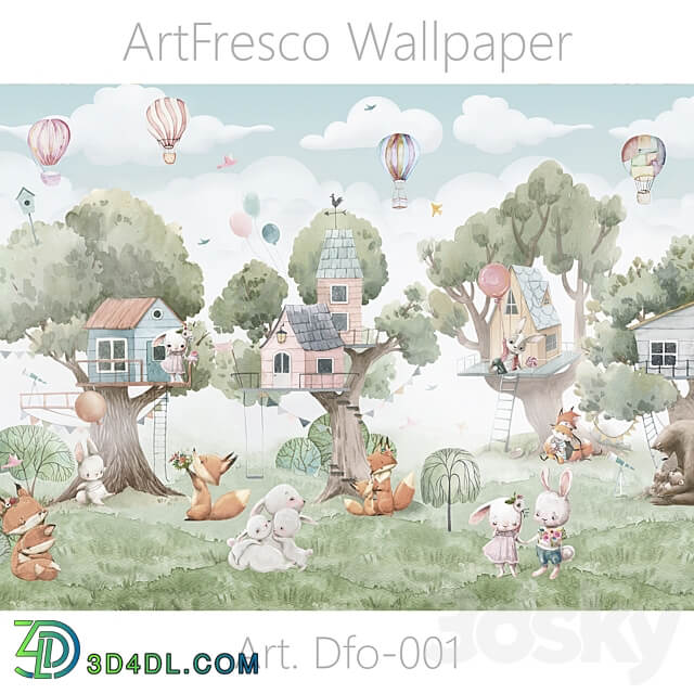 ArtFresco Wallpaper Designer seamless wallpaper Art. Dfo 018OM 3D Models