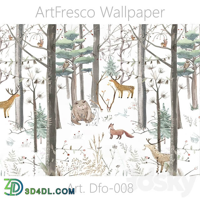 ArtFresco Wallpaper Designer seamless wallpaper Art. Dfo 008OM 3D Models