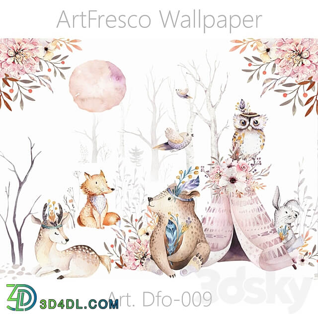 ArtFresco Wallpaper Designer seamless wallpaper Art. Dfo 009OM 3D Models