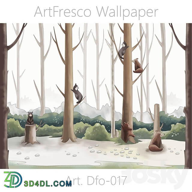ArtFresco Wallpaper Designer seamless wallpaper Art. Dfo 017OM 3D Models