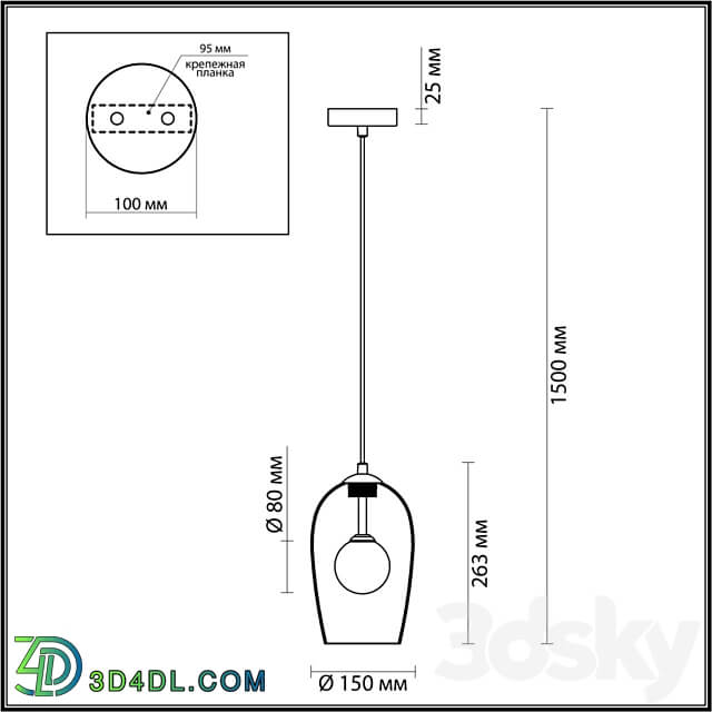 ODEON LIGHT 4952 1 LOSTAR Pendant light 3D Models