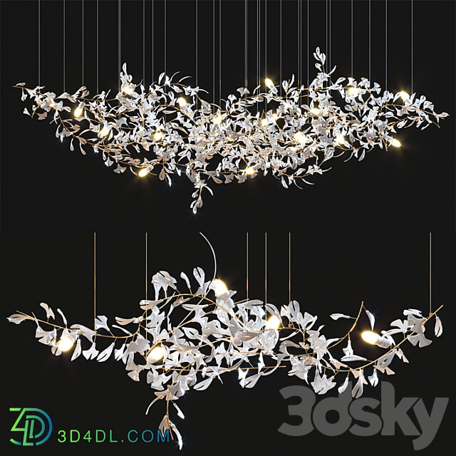 Gingko Chandelier Collection Pendant light 3D Models