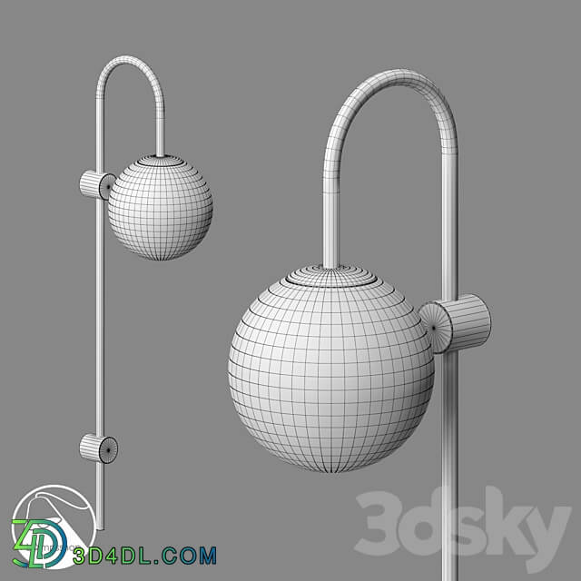 LampsShop.com B4028 Sconce Ball 3D Models