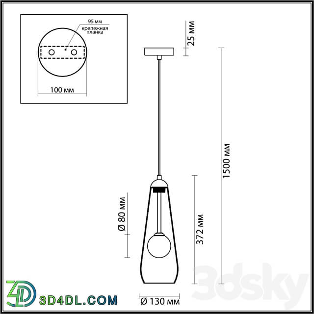 Odeon Light 4954 1 LOSTAR Pendant light 3D Models