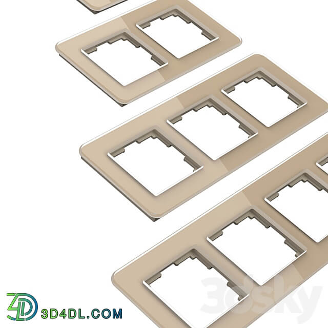 OM Glass frames for sockets and switches Elite Ivory Werkel Miscellaneous 3D Models