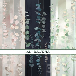 Designer wallpapers ALEXANDRA pack 6 3D Models 