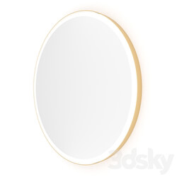 OM Round mirror in brass look 3D Models 