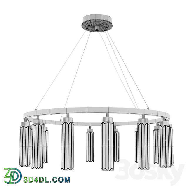 NEWPORT 4528 6 S chrome gold Pendant light 3D Models