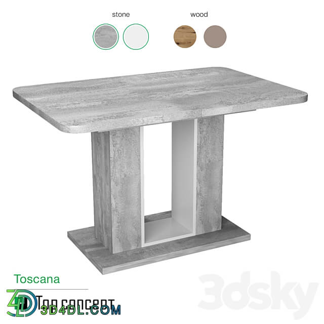 Dining table Twins 120 40 3D Models