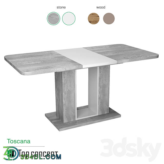 Dining table Twins 120 40 3D Models