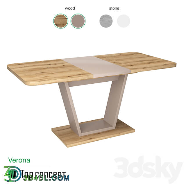 Dining table Vector 120 40 3D Models
