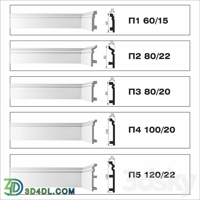 Floor plinth bello deco P1 P5 3D Models