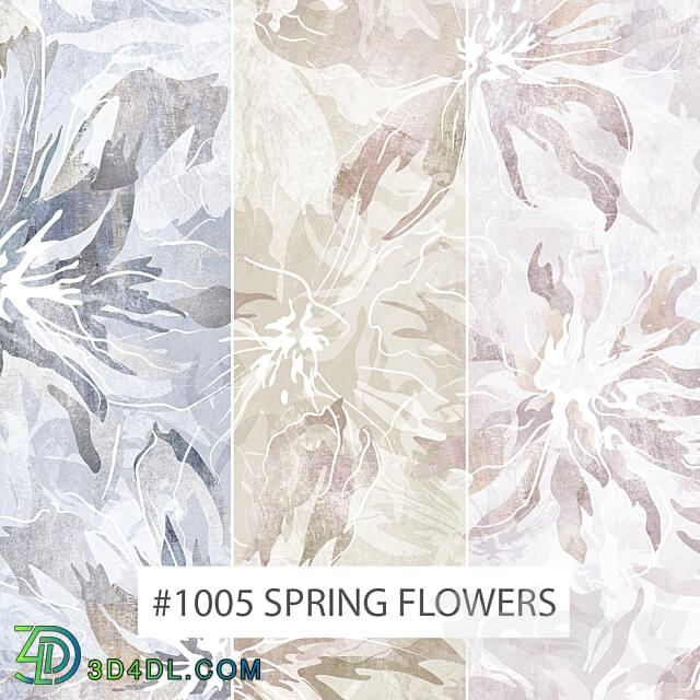 Creativille wallpapers 1005 Spring Flowers 3D Models