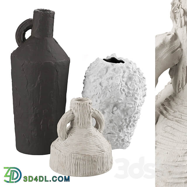 Artisan clay vases 3D Models