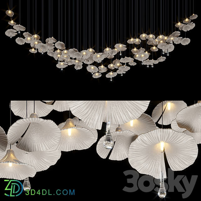 Hanging installation Vargov Design Nelumbo Pendant light 3D Models