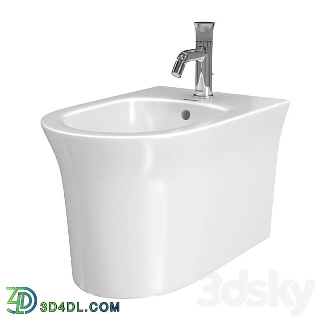 OM Duravit White Tulip Hanging Bidet 229315 3D Models