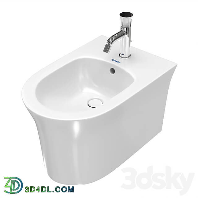 OM Duravit White Tulip Hanging Bidet 229315 3D Models