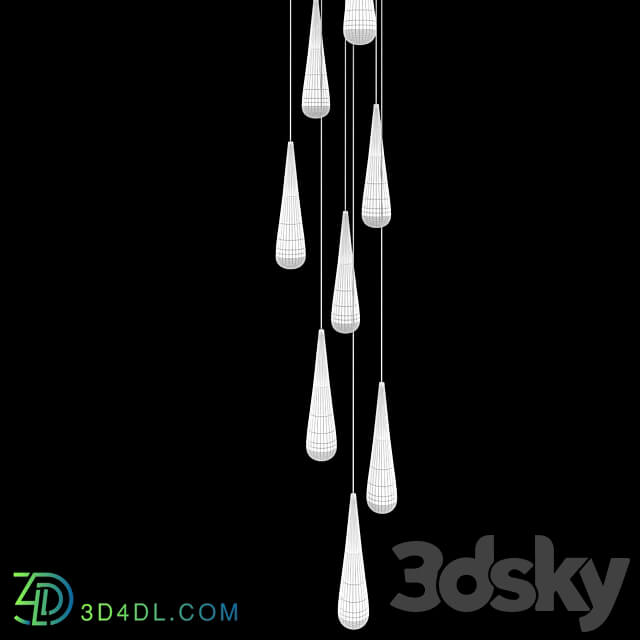 Pendant lamp IT Drop 18 Spiral IT Drop 18 Design Pendant light 3D Models