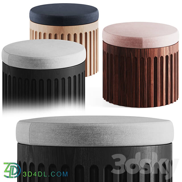 FLUTED STOOL by Galvin Brothers 3D Models