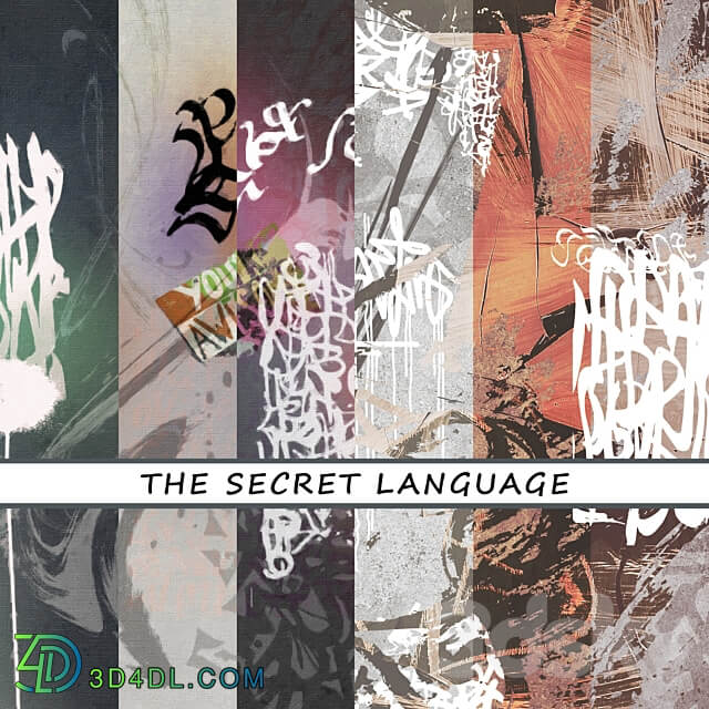 Designer wallpapers THE SECRET LANGUAGE pack 2 3D Models