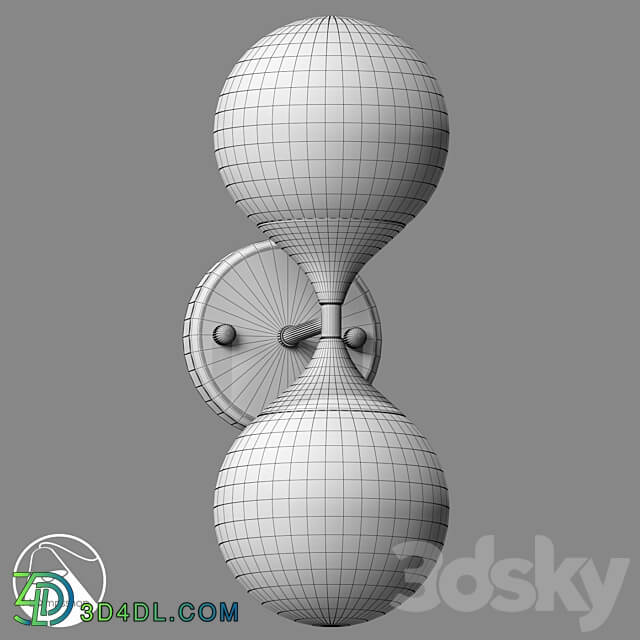 LampsShop.com B4022 Sconce BALL B 3D Models