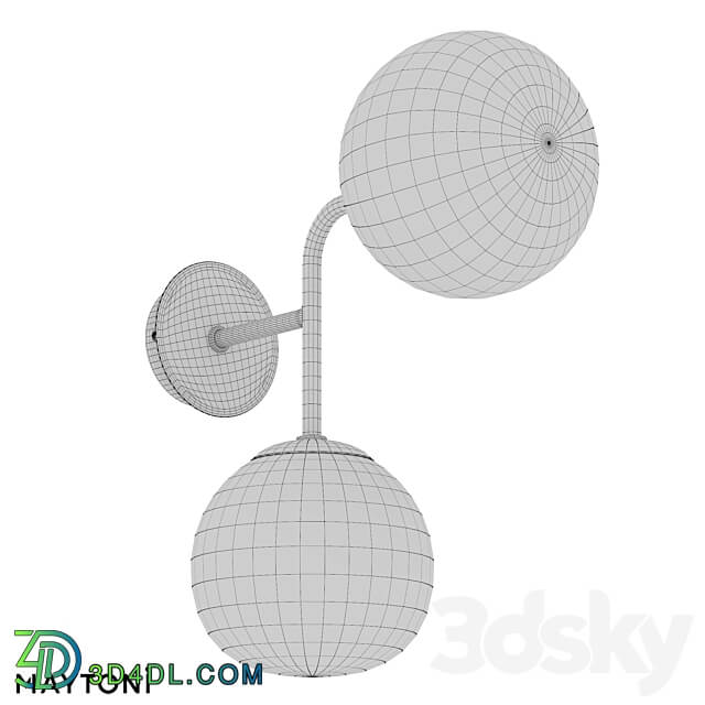 Wall lamp sconce MOD221 WL 02 G 3D Models