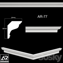 OM Cornices AR 77 Size 50 x 60 x 1000 mm material plaster 3D Models 