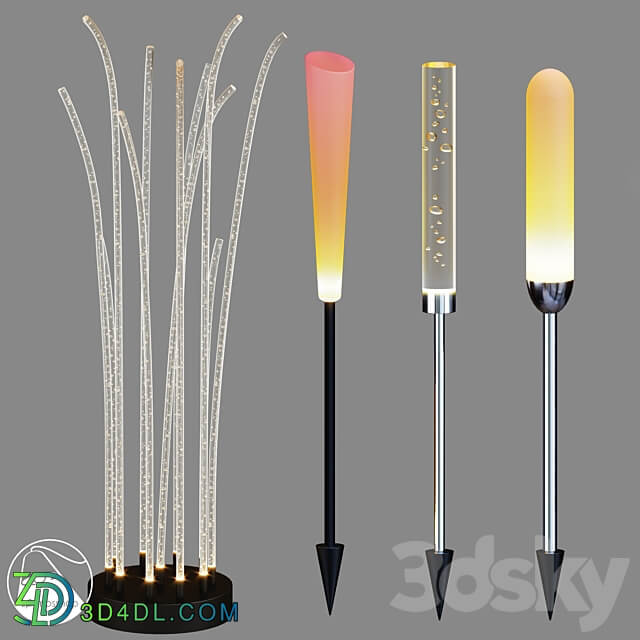 LampsShop.com UL7019 UL7024 Street Light 3D Models