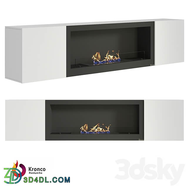 Cabinet with biofireplace Kronco Nord 3D Models