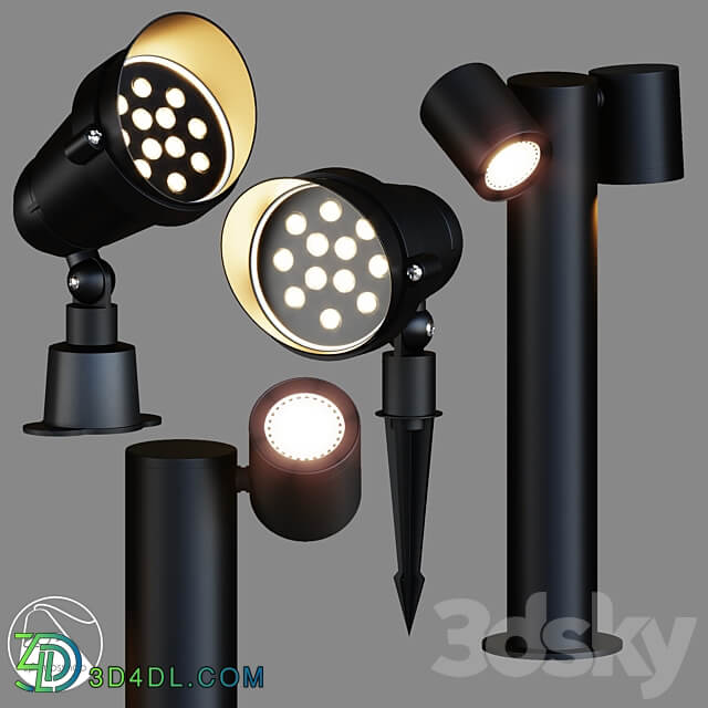 LampsShop.com UL7032 UL7033 Street Light 3D Models