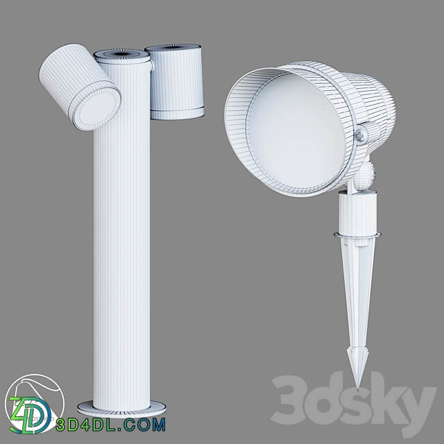 LampsShop.com UL7032 UL7033 Street Light 3D Models