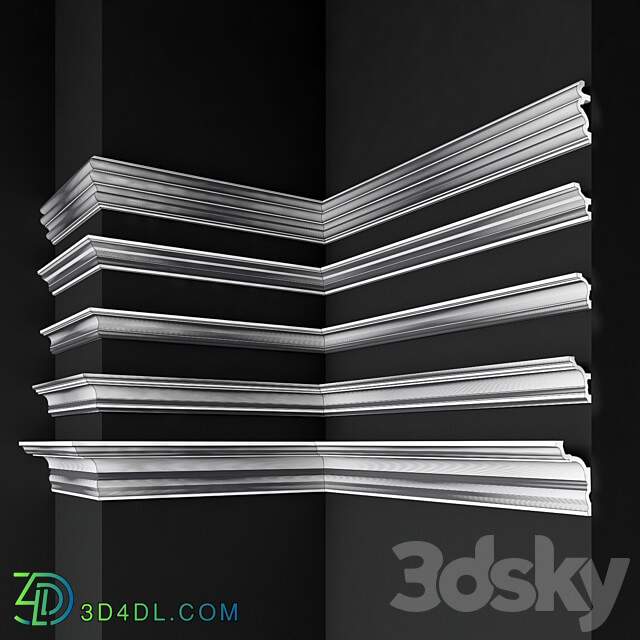 Ceiling cornices bello deco K6 K10 3D Models