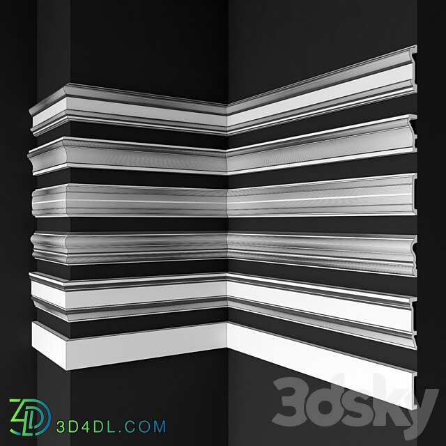 bello deco architraves 3D Models