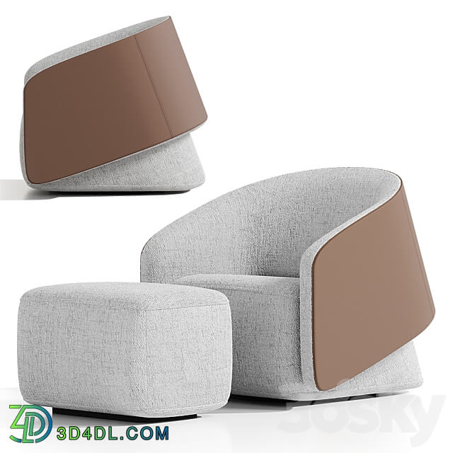 ROUND armchair bino home 3D Models