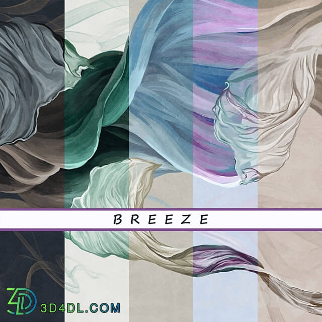 Designer wallpapers BREEZE pack 1 3D Models