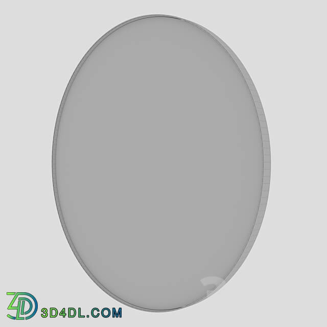 Round mirror in brass look frame with backlight 3D Models