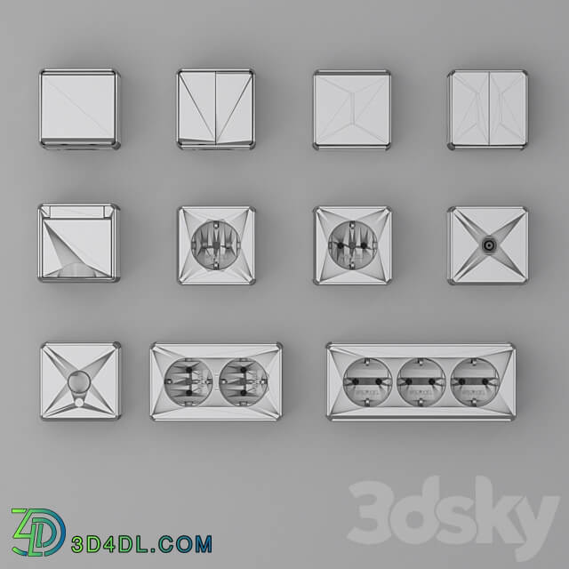 Overhead sockets and switches Gallant Werkel Miscellaneous 3D Models