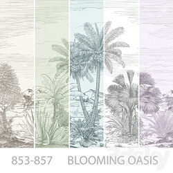 Wallpapers Blooming oasis Designer wallpapers Panels Photomurals Frescoes 3D Models 