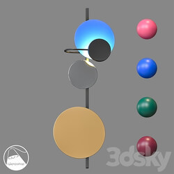 LampsShop.com B4195 Sconce Planet Lamp 3D Models 