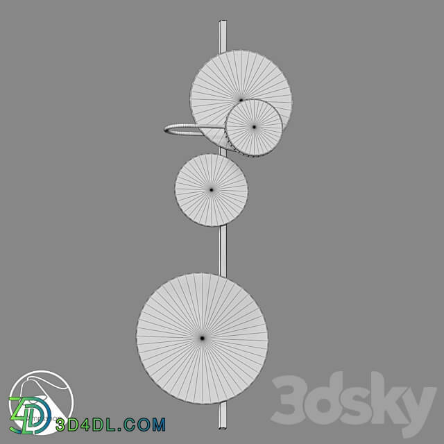 LampsShop.com B4195 Sconce Planet Lamp 3D Models