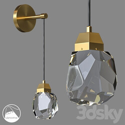 LampsShop.com B4196 Sconce Gold Diamond 3D Models 