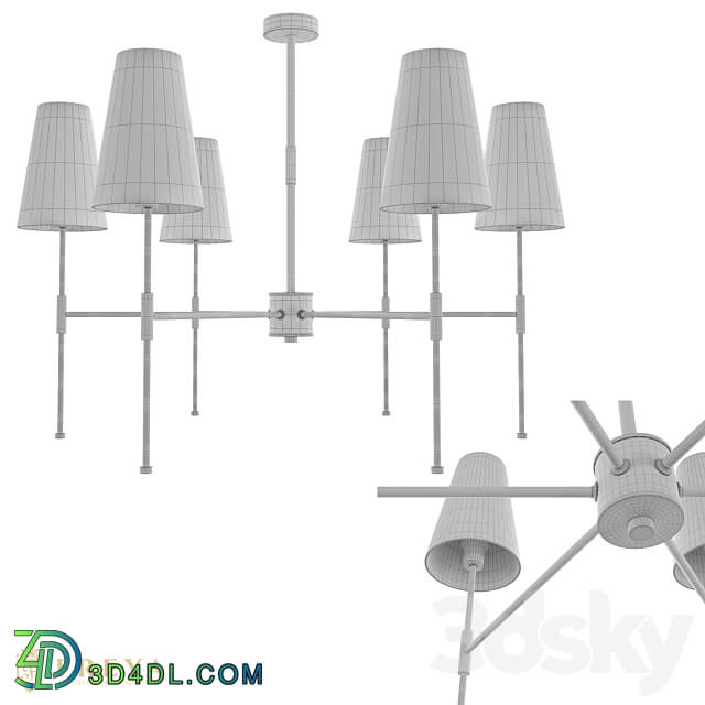 Chandelier FR5196PL 06BBS Pendant light 3D Models