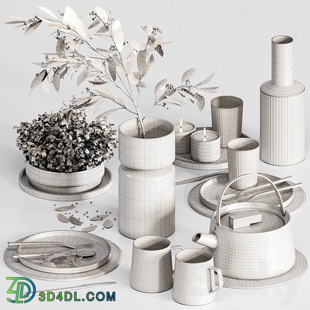 Kitchen tableware 017 3D Models