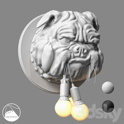 LampsShop.com B4146 Sconce Bulldog On Guard 3D Models 