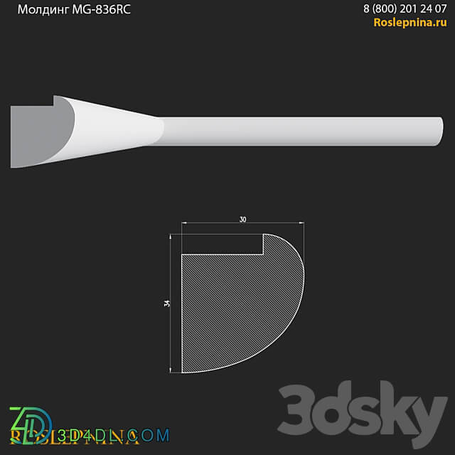 Molding MG 836RC from RosLepnina 3D Models