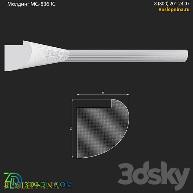 Molding MG 836RC from RosLepnina 3D Models