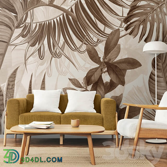 Wallpapers Lush jungle Designer wallpapers Panels Photowall paper Frescoes 3D Models